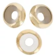 Perle stoppeur 7 mm avec un trou de 2.5 mm - Gold filled (or laminé) x1