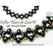 Perles en verre Samos® par Puca® 5x7 mm Constellation Black x10g