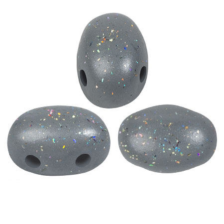 Perles en verre Samos® par Puca® 5x7 mm Constellation Gray x10g