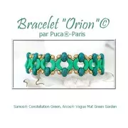 Perles en verre Samos® par Puca® 5x7 mm Constellation Gray x10g