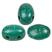 Perles en verre Samos® par Puca® 5x7 mm Constellation Green x10g