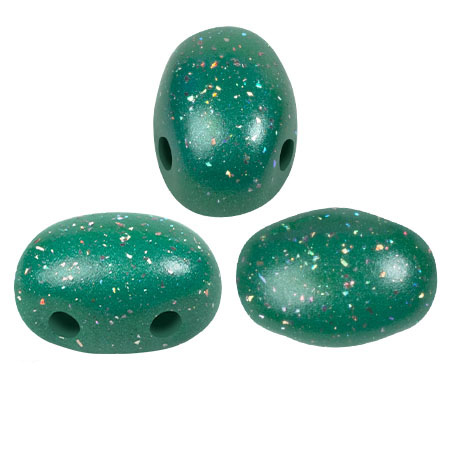 Perles en verre Samos® par Puca® 5x7 mm Constellation Green x10g