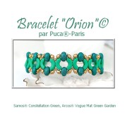 Perles en verre Samos® par Puca® 5x7 mm Constellation Green x10g