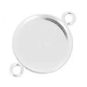 Serti intercalaire pour cabochon fond plat 16 mm en Argent 925 x1