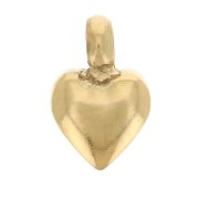 Breloques coeur 6x4mm - Acier inoxydable 304L Doré x2