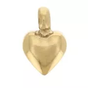 Breloques coeur 6x4mm - Acier inoxydable 304L Doré x2