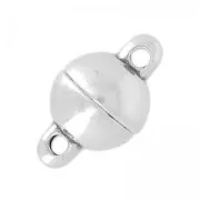 Fermoir aimanté 13.5x8 mm Placage Argent fin vieilli x1