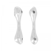 Intercalaires irréguliers 2 trous 16.5 mm Placage Argent fin vieilli x6|raw }}