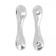 Intercalaires irréguliers 2 trous 20 mm Placage Argent fin vieilli x5|raw }}