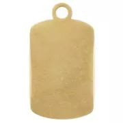 Breloque Tomato soup 18x10 mm résine époxy - Acier inoxydable 304L Doré - Rouge x1