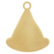 Breloque pizza 18x15 mm résine époxy - Acier inoxydable 304L Doré - Orange x1