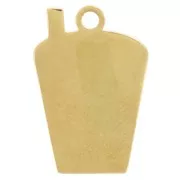 Breloque milkshake 18x12 mm résine époxy - Acier inoxydable 304L Doré - Rose x1