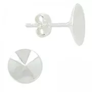 Clous d'oreille porte-cabochon PureCrystal Rivoli 1122 10 mm Argent 925 x2