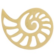 Pendentif - intercalaire coquillage 14.5x11 mm - Acier inoxydable 304L Doré x1|raw }}