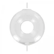 Donut en verre 2 trous à garnir 40 mm x1