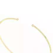 Bracelet jonc torsadé 2 anneaux 52 mm Placage argent fin satiné x1