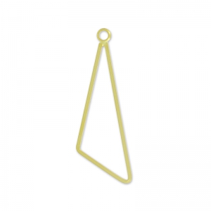 Pendentif triangle 44 mm Doré à l'or fin satiné x1