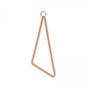 Pendentif triangle 44 mm Doré à l'or fin rose x1