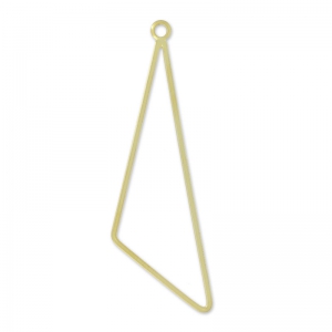 Pendentif triangle 58 mm Doré à l'or fin satiné x1