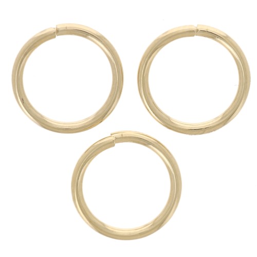 Anneaux ouverts ronds 8x0.9 mm - Plaqué Or 3 microns x4