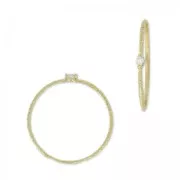 Bague texturée avec Oxyde de Zirconium - T50 Crystal - doré à l'or finx1