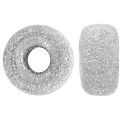 Perles rondelles Heishi diamantées 6x3 mm - Argent 925 x5
