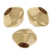 Perles toupies aplaties 4x3 mm - Gold Filled x10