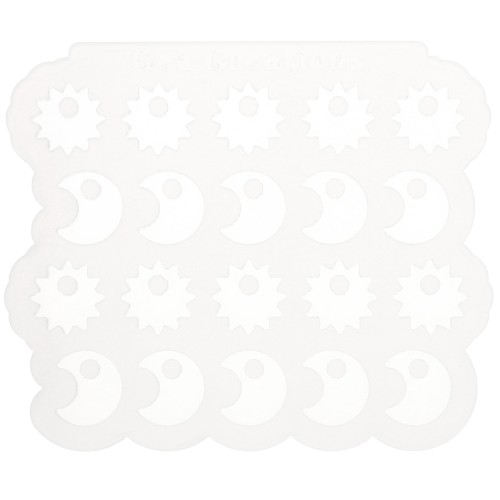 Moule en silicone Géa Creations pour réaliser des breloques soleil et lune x1