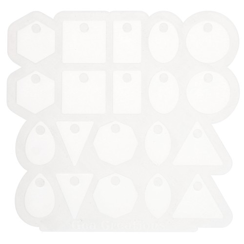 Moule en silicone Géa Creations pour réaliser des pendentifs géométrique x1