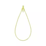 Supports boucles d'oreilles gouttes un anneau 60x29 mm doré x2