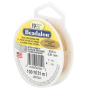Fil Cablé 19 brins 0.61 mm - Beadalon - Doré x31m