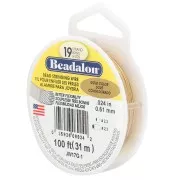 Fil Cablé 19 brins 0.61 mm - Beadalon - Doré x31m