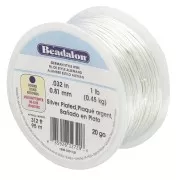 Fil de cuivre rond 0.81 mm - German Style Wire - Argenté x95m