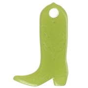 Breloque Santiag botte cowboy 20x13 mm en acétate transparente - Olive x1|raw }}