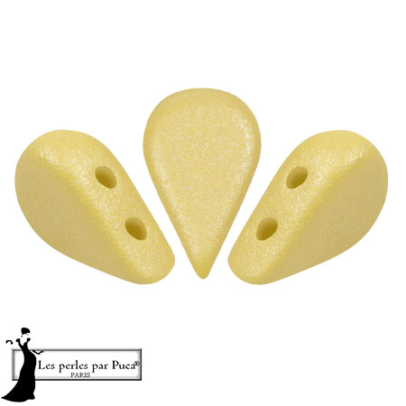 Perles en verre Amos® par Puca® 5x8 mm - Vogue Canary Yellow Mat x10g