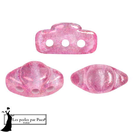Perles en verre Volos® par Puca® 4x8 mm - Candy Rose x10g