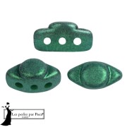Perles en verre Volos® par Puca® 4x8 mm - Green Forest Metallic Mat x10g|raw }}