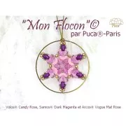 Perles en verre Volos® par Puca® 4x8 mm - Ultra Violet Metallic Mat x10g