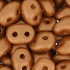 SuperDuo 2,5x5 mm Satin Metallic Brick x10g