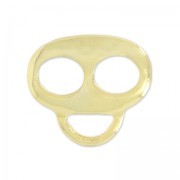 Passant attache breloque pour cordon 4 mm doré à l'or fin x1|raw }}