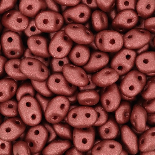 SuperDuo 2,5x5 mm Satin Metallic Sangria x10g