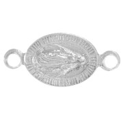 Intercalaire ovale motif vierge 11.5x5 mm - Argent 925 x1