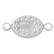 Intercalaire ovale motif vierge 11.5x5 mm - Argent 925 x1