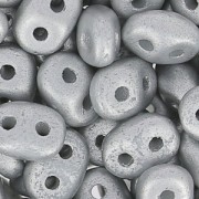 SuperDuo 2,5x5 mm Silver Metallic Mat x10g|raw }}