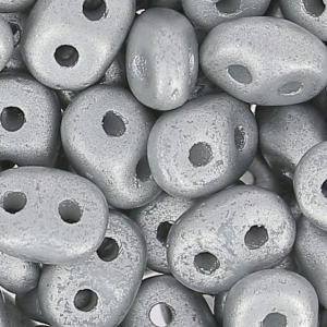 SuperDuo 2,5x5 mm Silver Metallic Mat x10g