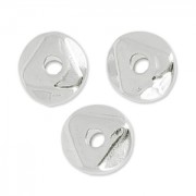 Perles irrégulières nuggets 6 mm Placage Argent fin vieilli x5