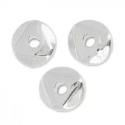 Perles irrégulières nuggets 6 mm Placage Argent fin vieilli x5