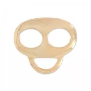 Passant attache breloque pour cordon 4 mm doré rose x1