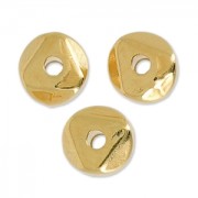 Perles irrégulières nuggets 6 mm doré rose x5|raw }}