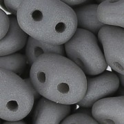 SuperDuo 2,5x5 mm Opaque Grey Silk Mat x10g